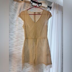 Elegant Cream Lace Dress